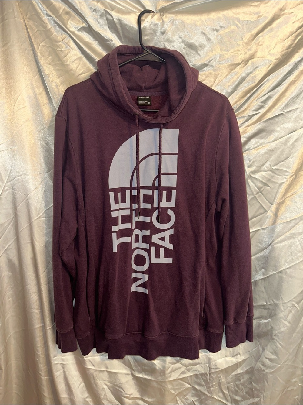 The North Face Plum Pullover Hoodie with Vertical Logo
